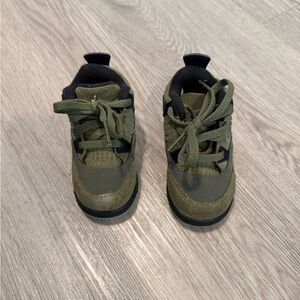 Jordan Green and Black Sneakers with Textured Sole